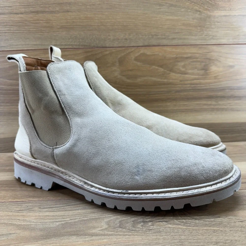 Allen Edmonds Discovery Chelsea Boots 10.5 D Parchment Extra Lite Lug Old Money
